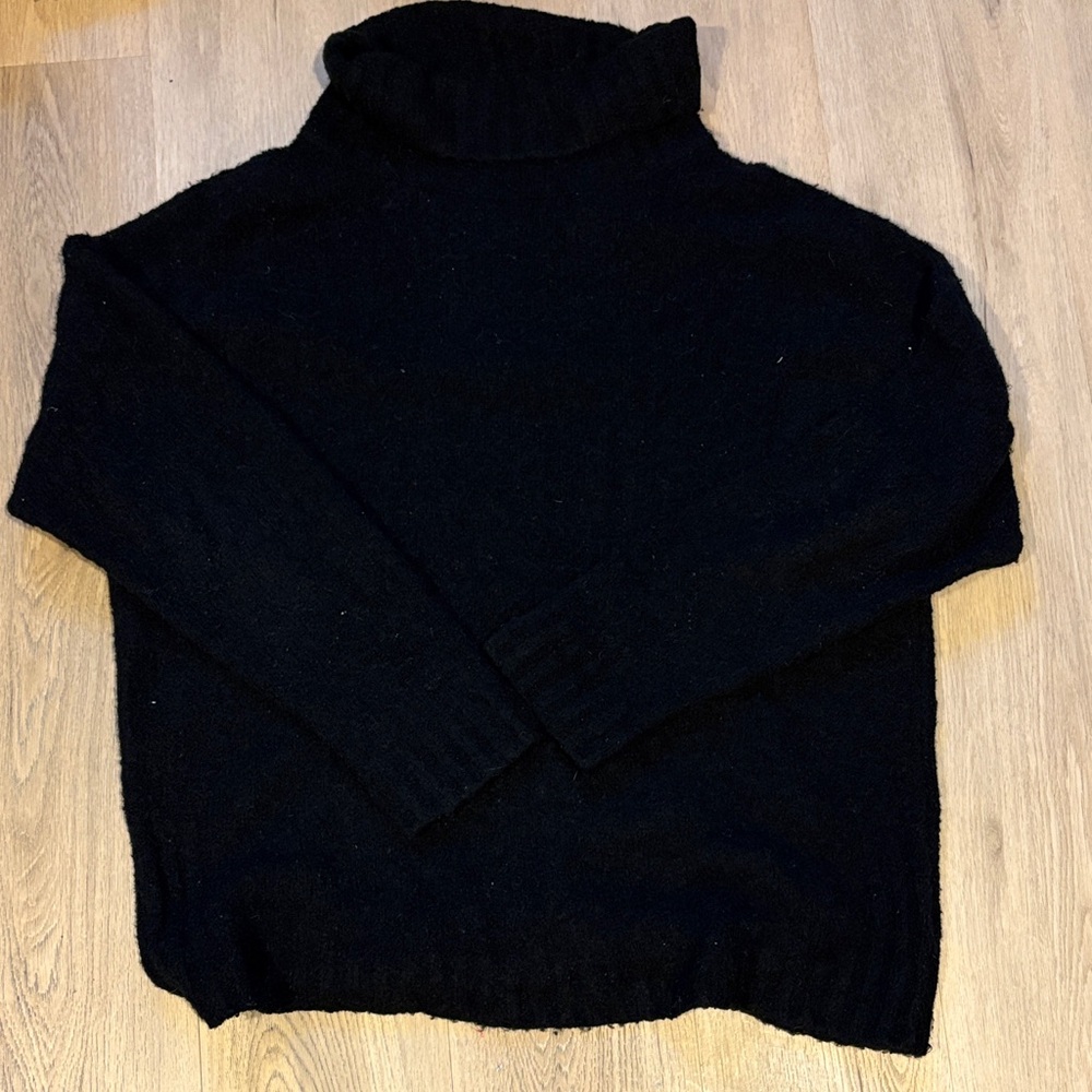 Men's Black Turtleneck Sweater